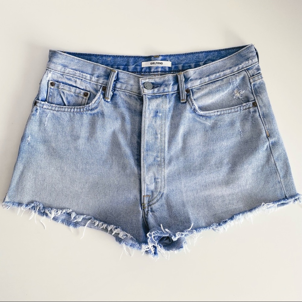 GRLFRND Cut Off High Rise Shorts